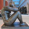 Freizeitpark Skulptur Metall Garten weibliche Akt Bronze Kunst Statue